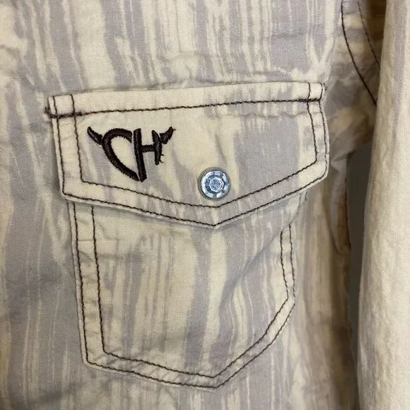 Cowgirl Hardware Shirt Small Turquoise Blue Pearl Snap Western Rodeo Embroidered - Picture 5 of 10